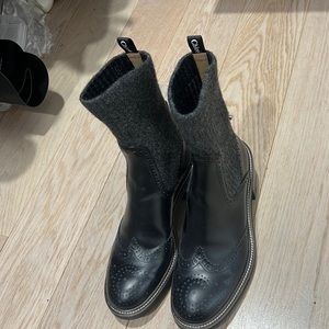 Chloe leather sock booties